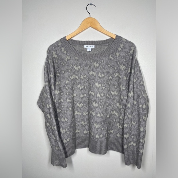 Athleta Hawthorne Merino Wool Crewneck Leopard Print Sweater - Picture 3 of 8